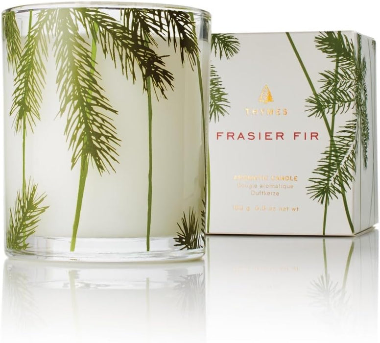 Candle Votive Frasier Pine Needle Glass Clear