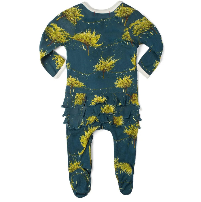 Romper Ruffle Firefly 6-9M Zip/Footed
