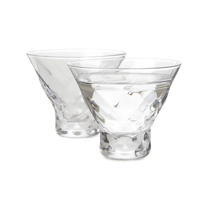 Glass Martini Gem Crystal (S/2)