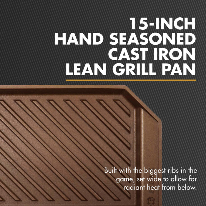 Grill Pan 15 Cast Iron Lean Finex