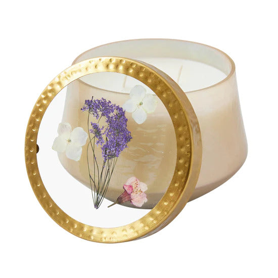 Candle Pressed Floral Lg Hydrangea Sun Soaked Citrus