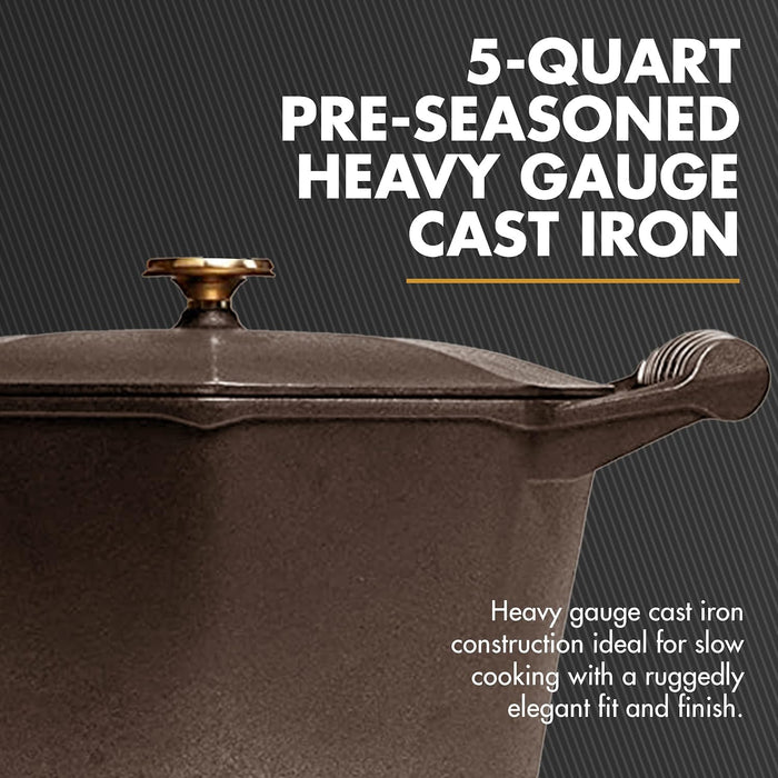 Dutch Oven 5Qt Cast Iron Finex