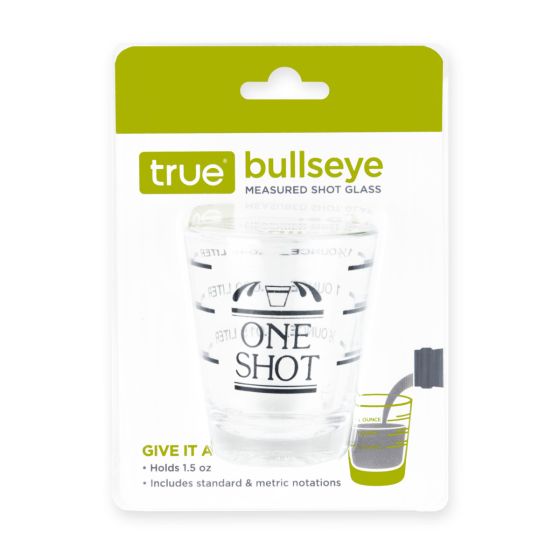 Shot Glass Bullseye Measured