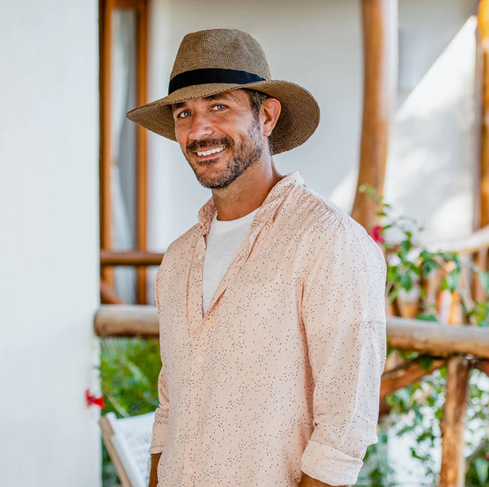 Hat Parker Straw Suede Lg