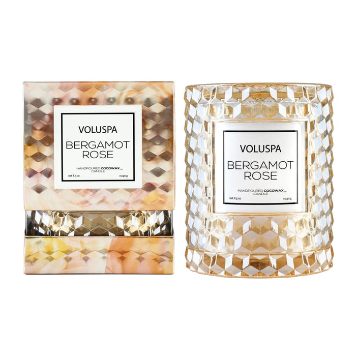 *Candle Bergamot Rose Cloche