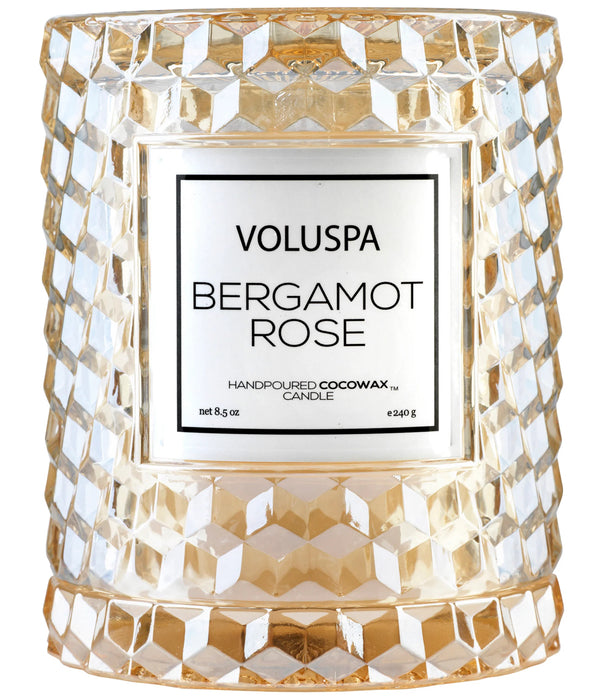 *Candle Bergamot Rose Cloche
