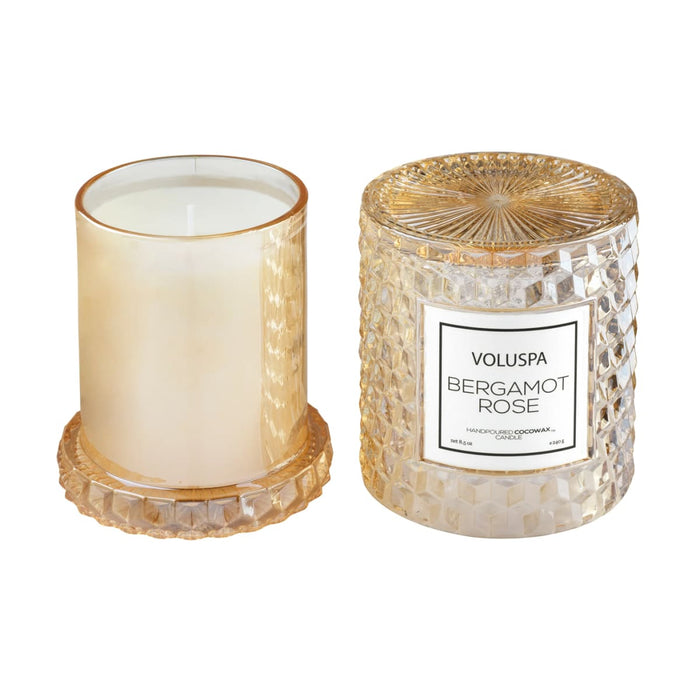 *Candle Bergamot Rose Cloche