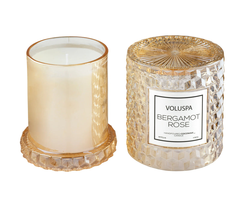 Candle Bergamot Rose Cloche