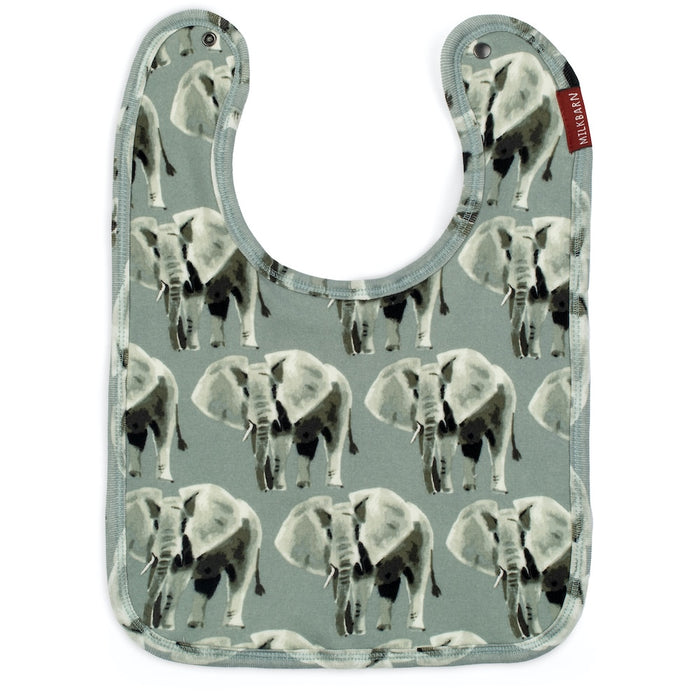 Bib Organic Grey Elephant