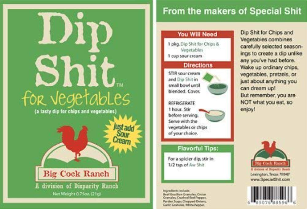 Dip Shit Vegetables