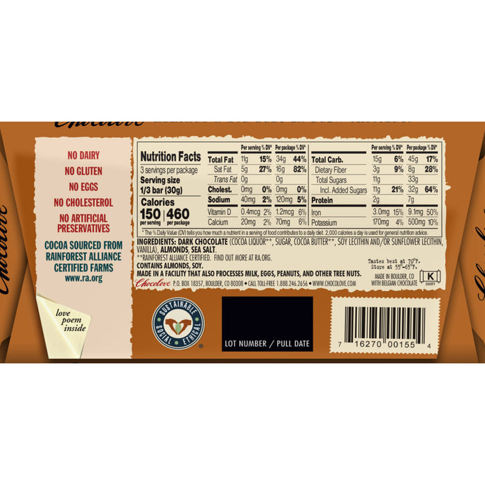 Almonds & Sea Salt Dark Chocolate 55%