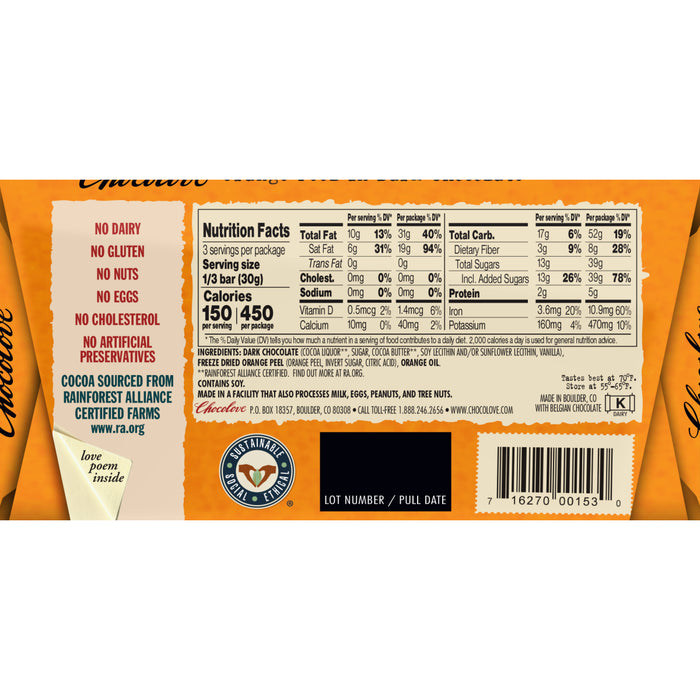Orange Peel Dark Chocolate 55