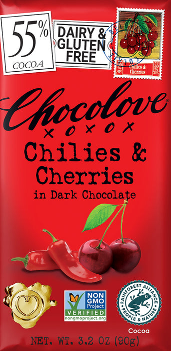 Chili & Cherries Dark Chocolate 55