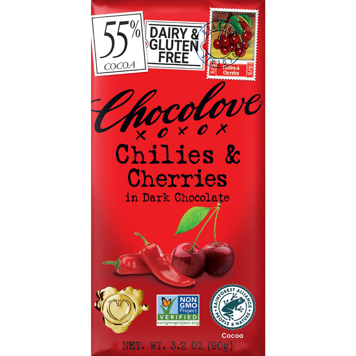 Chili & Cherries Dark Chocolate 55