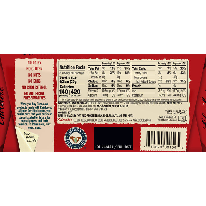 Chili & Cherries Dark Chocolate 55