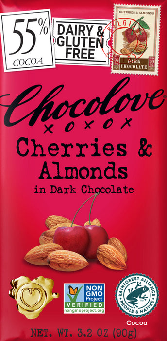 Cherry & Almonds Dark Chocolate 55