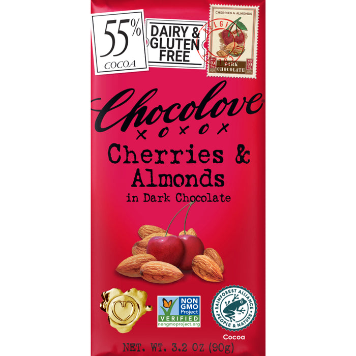 Cherry & Almonds Dark Chocolate 55
