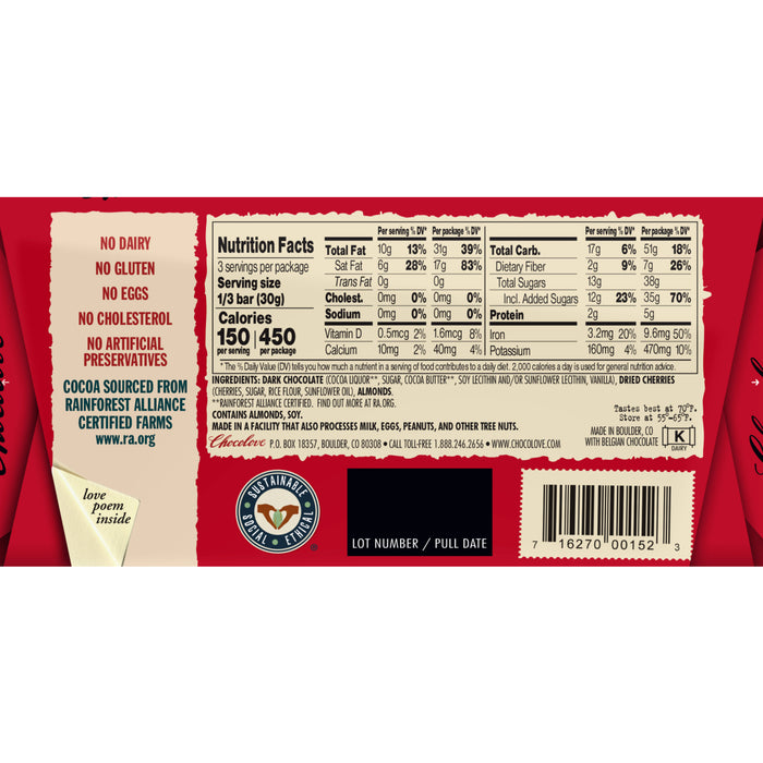 Cherry & Almonds Dark Chocolate 55