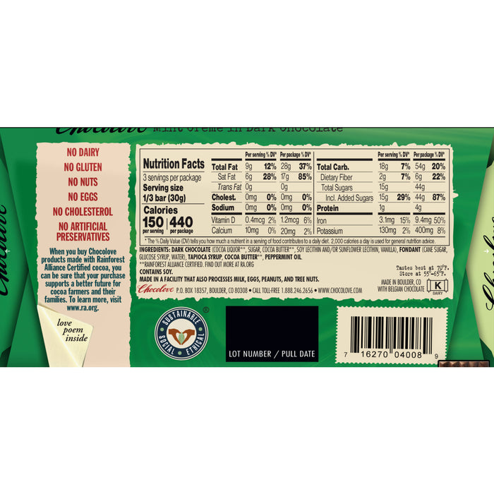 Mint Creme Dark Bar