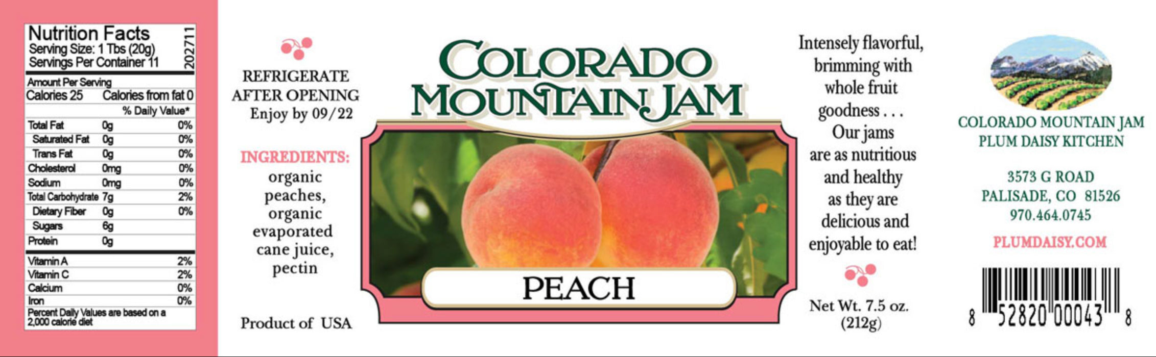 Jam Organic Peach