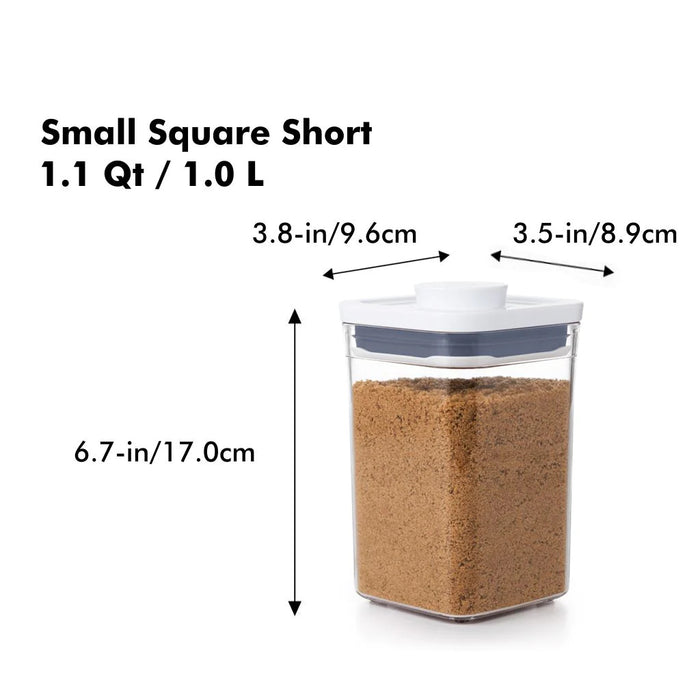 Container Small Square Short 1.1 qt.