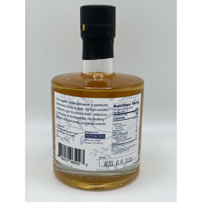 Vinegar Organic White Balsamic Peppercorn