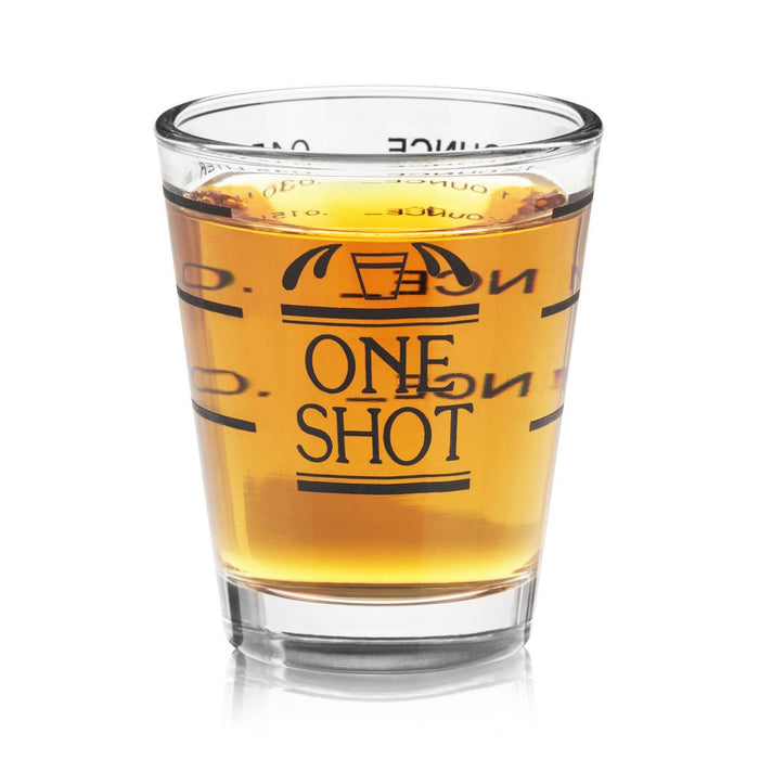 Shot Glass Bullseye Measured