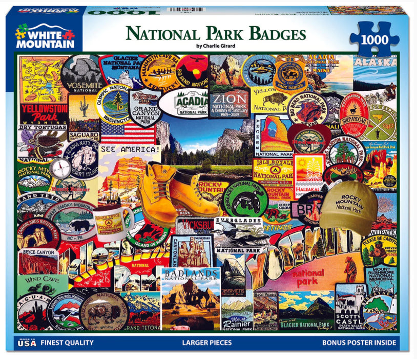 Puzzle 1000pc National Park Badges