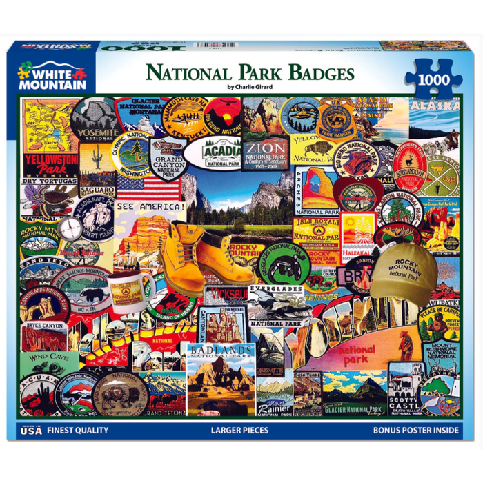 Puzzle 1000pc National Park Badges