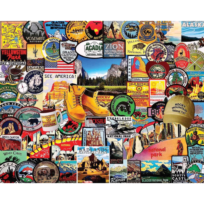 Puzzle 1000pc National Park Badges