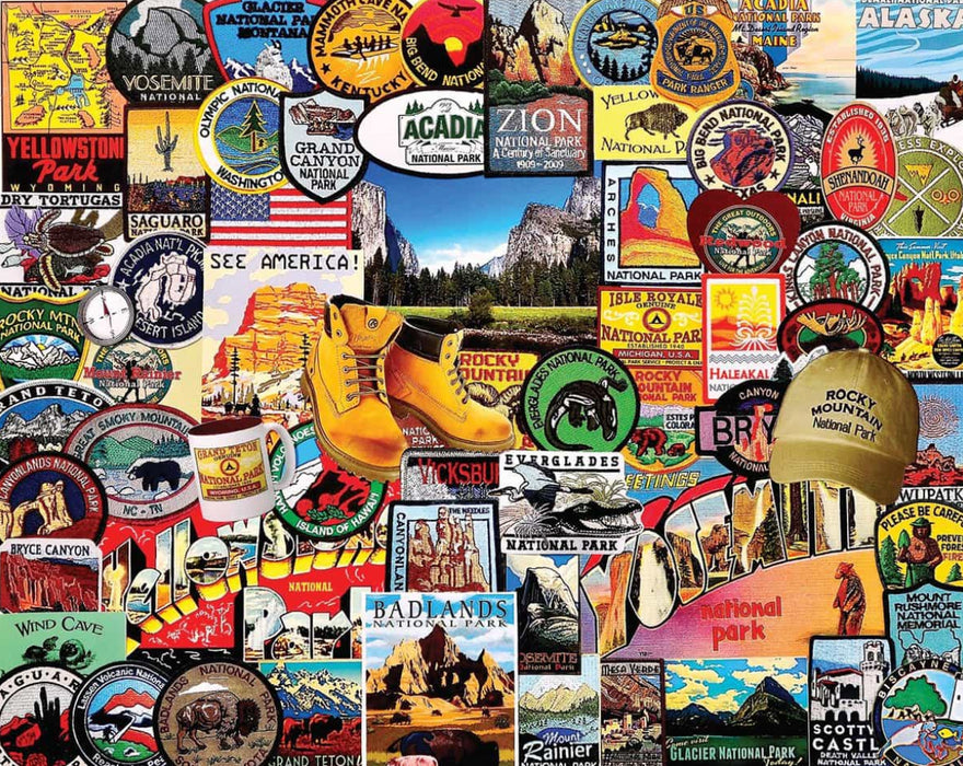 Puzzle 1000pc National Park Badges