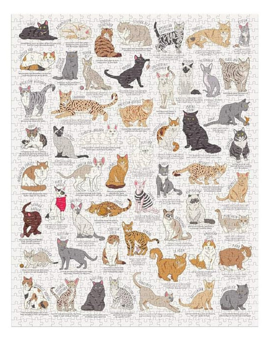 Puzzle Cat Lovers Cream 1000