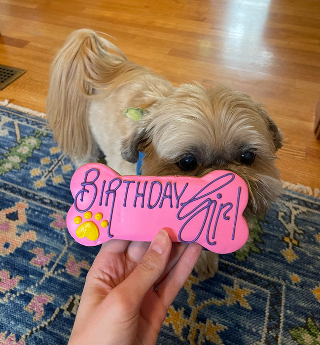 Dog Cookie 6" Birthday Girl