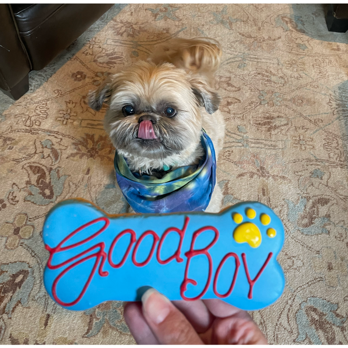 Cookie Dog Good Boy Blue 6"