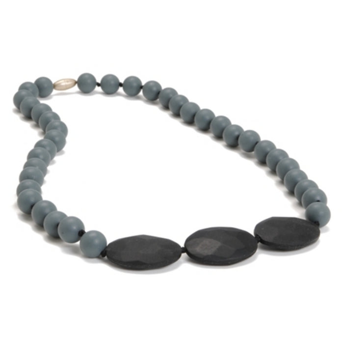 Teething Necklace Greenwich Stormy Grey