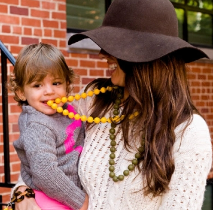 Teething Necklace Jane Cherry Red