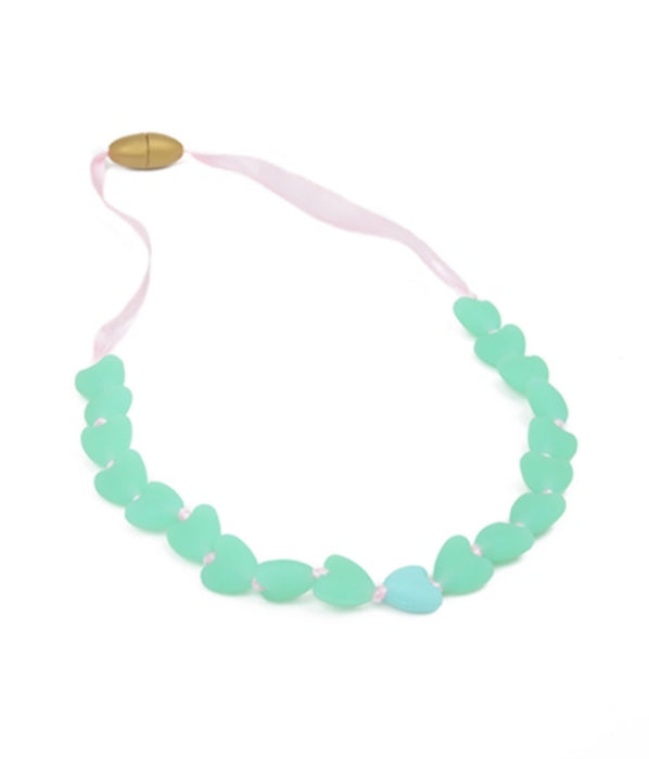 Necklace Jr Beads Spring Heart Spearmint