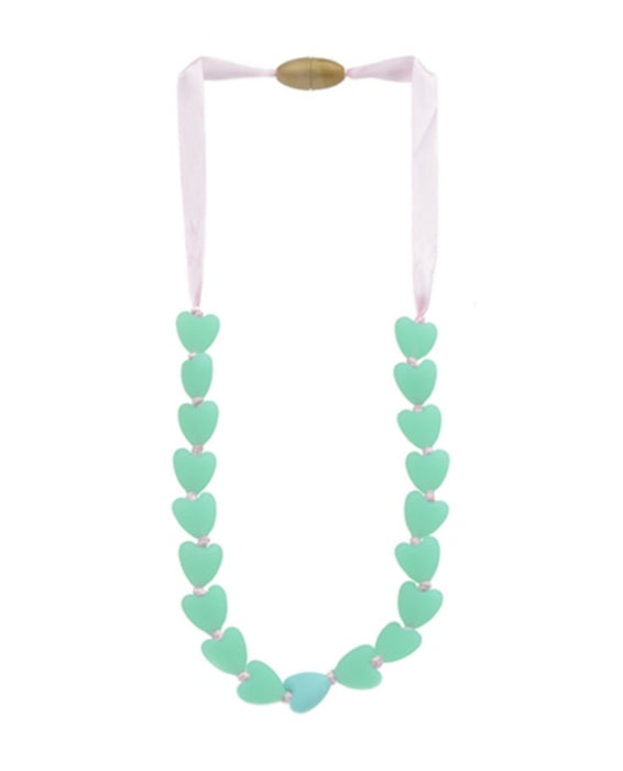 Necklace Jr Beads Spring Heart Spearmint