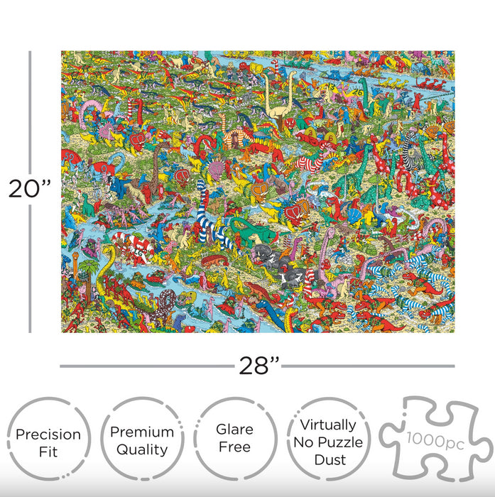 Puzzle 1000pc Wheres Waldo Dino