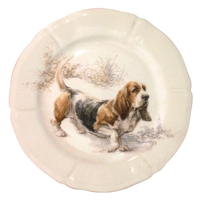 Plate Dessert Sologne Dog Basset