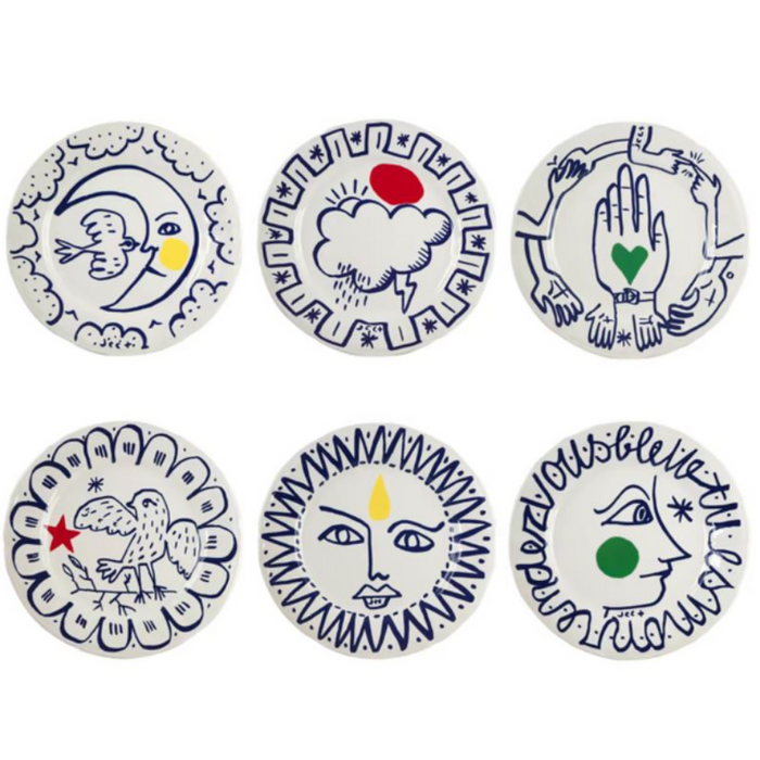 Plates Dinner S/6 Asst L'Archipel Sentimental