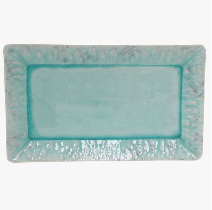 Tray 15.75 Rect Madeira Blue