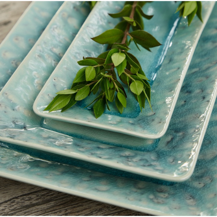 Tray 15.75 Rect Madeira Blue
