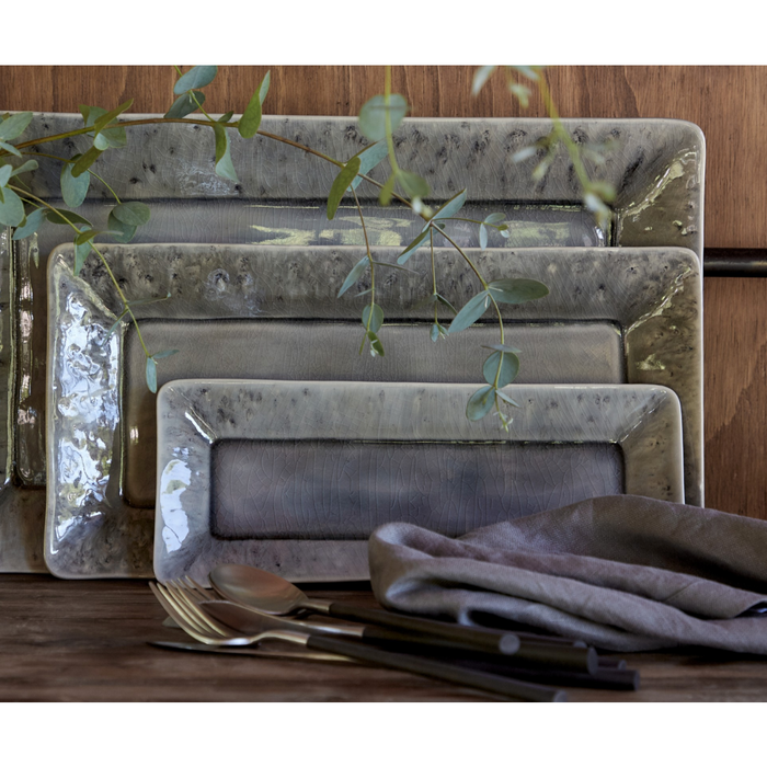 Tray 15.75 Rect Madeira Grey