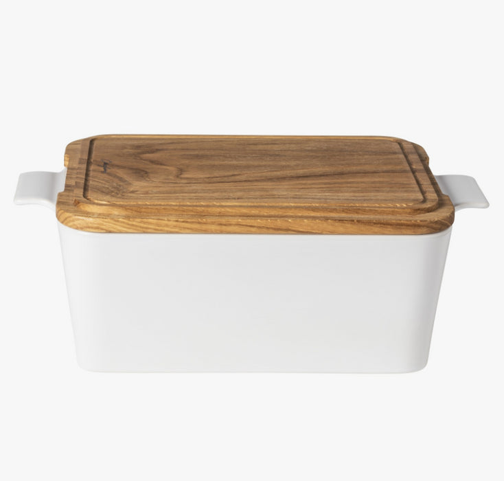 Bread Box Ensemble Oak/Wh 16in