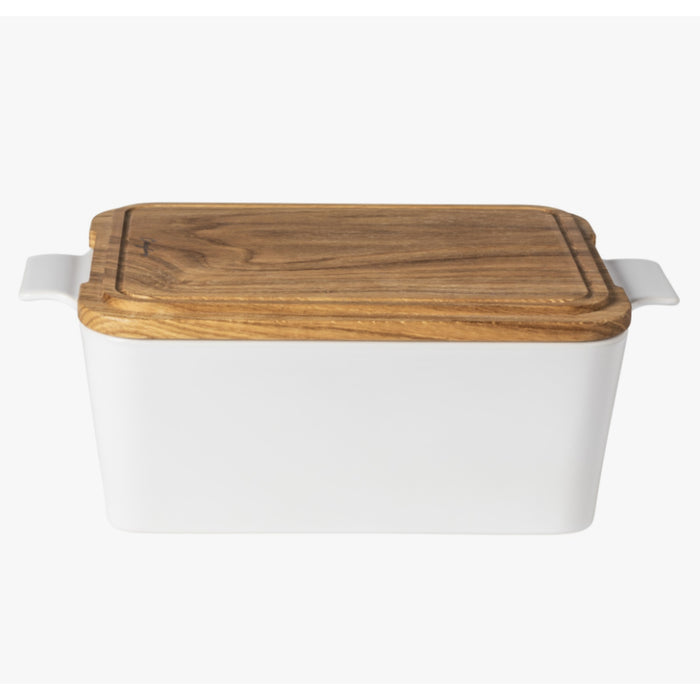 Bread Box Ensemble Oak/Wh 16in
