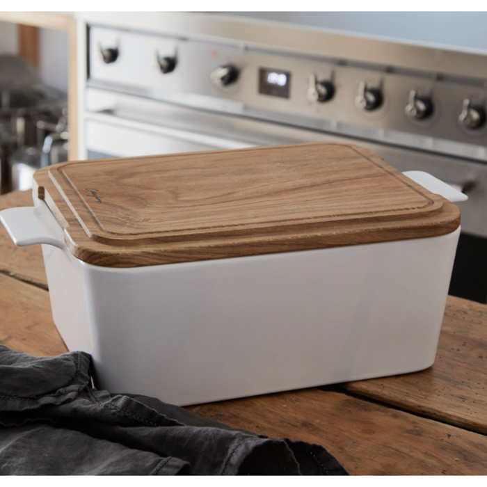 Bread Box Ensemble Oak/Wh 16in