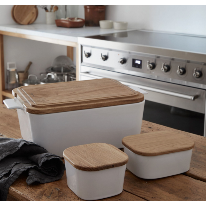 Bread Box Ensemble Oak/Wh 16in