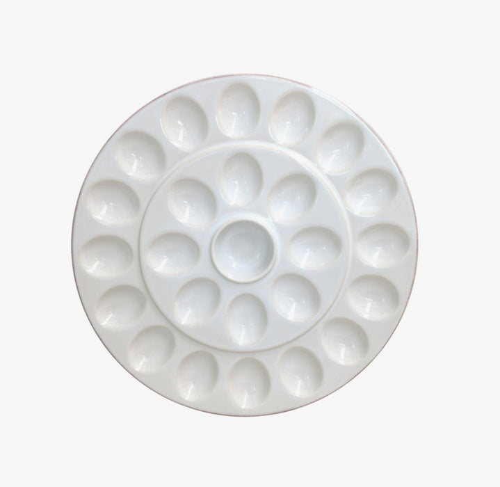 Platter Egg 13 Rnd White