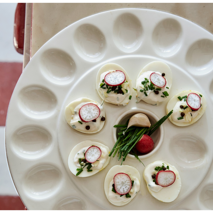 Platter Egg 13 Rnd White